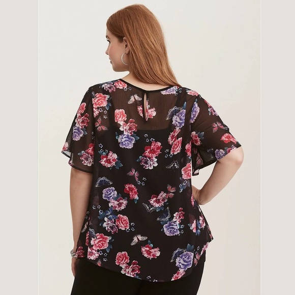 Torrid NWT Breathable Floral chiffon Lace Size 2X - Picture 2 of 12